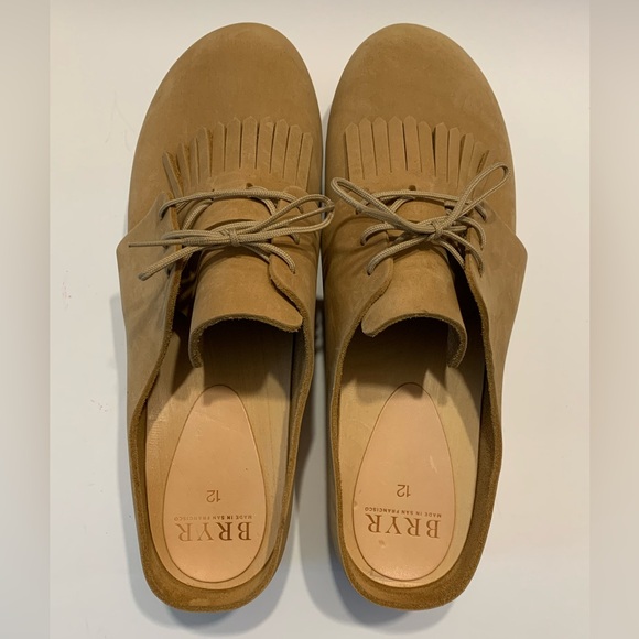 BRYR Zoe Monochrome Platform Wooden Clog with Kilt Size 12 - Picture 4 of 13